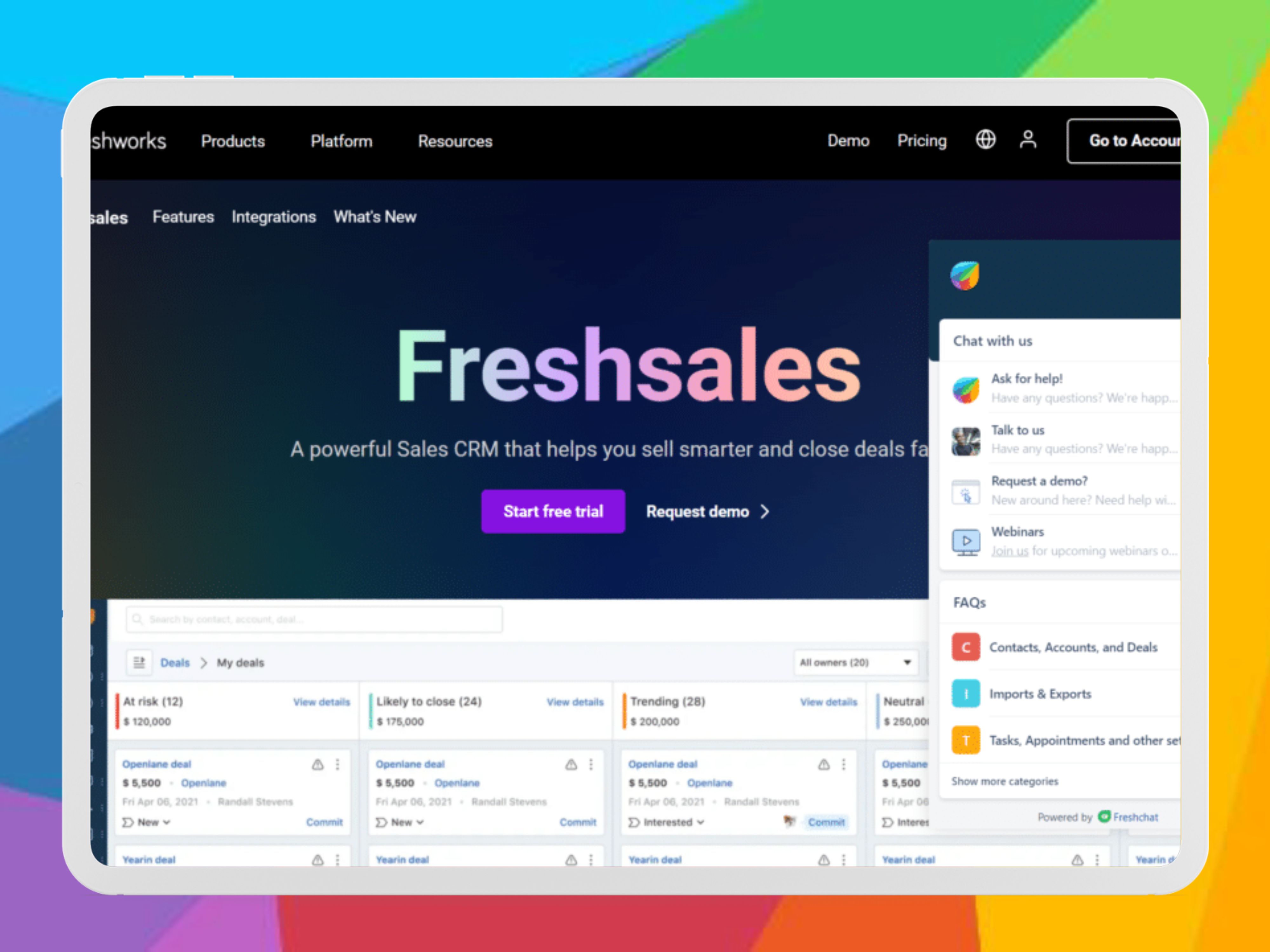 Freshsale solution